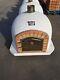 Brick Wood Fired Outdoor Pizza Oven 100cm White Deluxe Model Wooden- Bbq