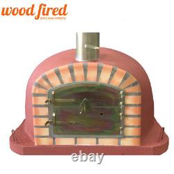 Brick outdoor wood fired Pizza oven 100cm Deluxe extra brick red orange arch