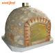 Brick Outdoor Wood Fired Pizza Oven 100cm Deluxe-stone With Chim And Cap