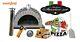 Brick Outdoor Wood Fired Pizza Oven 100cm Pro Italian Black Ceramic Package