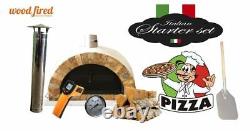 Brick outdoor wood fired Pizza oven 100cm Pro italian rock face package