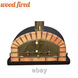 Brick outdoor wood fired Pizza oven 100cm black Italian model