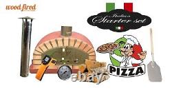 Brick outdoor wood fired Pizza oven 100cm brick red Italian model (package)