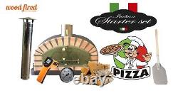 Brick outdoor wood fired Pizza oven 100cm brown Italian model (package)