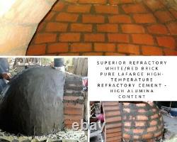Brick outdoor wood fired Pizza oven 100cm grey Pro-Italian orange brick