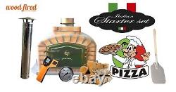 Brick outdoor wood fired Pizza oven 100cm grey exclusive model package deal