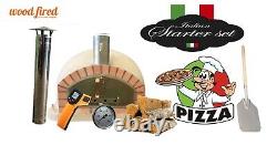 Brick outdoor wood fired Pizza oven 100cm sand premium Italian model (package)