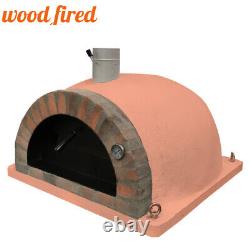 Brick outdoor wood fired Pizza oven 100cm terracotta Pro-Italian orange brick
