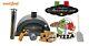 Brick Outdoor Wood Fired Pizza Oven 100cm White Pro-italian Black Brick Package