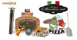 Brick outdoor wood fired Pizza oven 100cm white exclusive model package deal