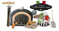 Brick outdoor wood fired Pizza oven 100cm x 100cm superior in Black