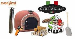 Brick outdoor wood fired Pizza oven 100cm x 100cm superior model chimney mount