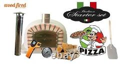 Brick outdoor wood fired Pizza oven 110cm Deluxe extra model stone package