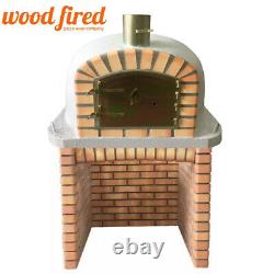 Brick outdoor wood fired Pizza oven 110cm Deluxe extra model with matching stand