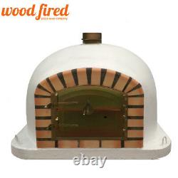 Brick outdoor wood fired Pizza oven 120cm white Deluxe model