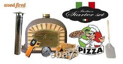 Brick outdoor wood fired Pizza oven 70cm Brown Deluxe model (package deal)