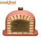 Brick Outdoor Wood Fired Pizza Oven 70cm Brick Red Deluxe Model