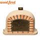 Brick Outdoor Wood Fired Pizza Oven 80cm Sand Deluxe Model