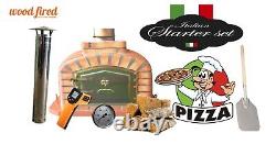 Brick outdoor wood fired Pizza oven 80cm terracotta exclusive model package