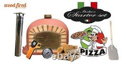 Brick outdoor wood fired Pizza oven 90cm Brick Red Deluxe model (package deal)