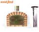 Brick Outdoor Wood Fired Pizza Oven 90cm Deluxe Extra With 100cm Chimney & Cap