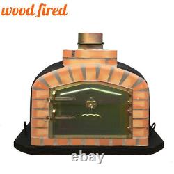 Brick outdoor wood fired Pizza oven 90cm black exclusive model