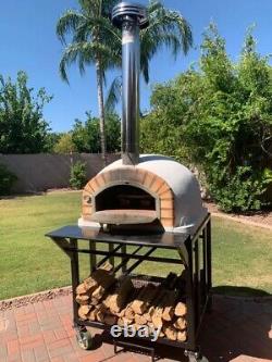 Brick outdoor wood fired Pizza oven 90cm sand Italian model (package)