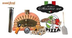 Brick outdoor wood fired Pizza oven 90cm teracotta Italian model (package)