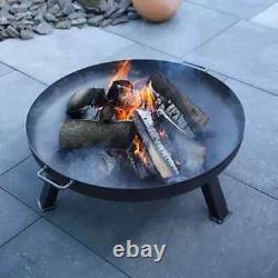 Buschbeck Ifen Round Steel BBQ Wood Burner Fire Pit/Bowl 60cm Diameter BLACK