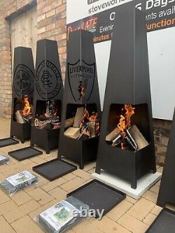 CHRISTMAS GIFT FIRE PIT Garden Chiminea PATIO HEATER OUTDOOR Firepit Pyramid