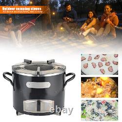 Camping Stove Wood Stove BBQ Oven Grill Firewood Rack Fire for Picnic Cooking