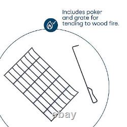 Cast Iron Garden Chimenea Wood Burning Patio Heater Log Fire Pit Black Chiminea