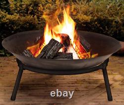 Cast Iron Garden Fire Pit Outdoor Wood Log Burner Bbq Patio Heater