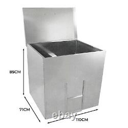 Coal Storage Bunker Galvanised Steel Metal Rust & Rodent Proof Wood Fire