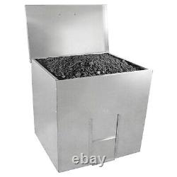 Coal Storage Bunker Galvanised Steel Metal Rust & Rodent Proof Wood Fire