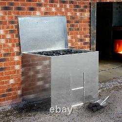 Coal Storage Bunker Galvanised Steel Metal Rust & Rodent Proof Wood Fire