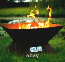 Corten Fire Pit/Steel Fire Pit/Metal/Patio Heater/Square/UK Made/