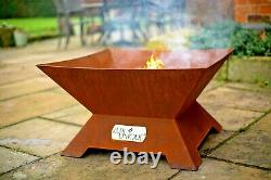 Corten Fire Pit/Steel Fire Pit/Metal/Patio Heater/Square/UK Made/