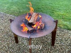 Corten Steel Elevated Fire Pit/Fire Bowl/Garden Burner/Patio Heater/Barbecue