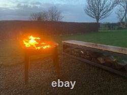 Corten Steel Elevated Fire Pit/Fire Bowl/Garden Burner/Patio Heater/Barbecue