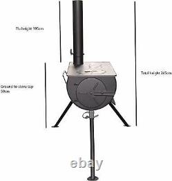 DWD Outdoor Camping Camp Fire Wood Burner Stove with Carry Bag Tent, Tipis Yurts