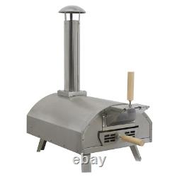 Dellonda 14 Portable Wood-Fired Pizza & Smoking Oven Stainless Steel