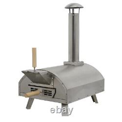 Dellonda 14 Wood-Fired Pizza Oven 380C Meat Smoking Stainless Steel Portable