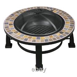 Dellonda 30 Deluxe Traditional Style Fire Pit/Fireplace/Outdoor Heater Slate