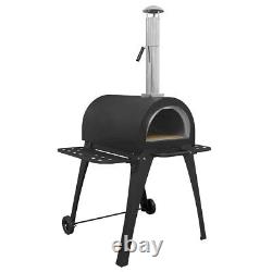 Dellonda Large Outdoor Wood-Fired Pizza Oven & Smoker Side Shelves & Stand DG103