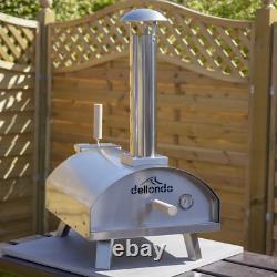 Dellonda Pizza Oven & Outdoor Portable Garden Wood-Fired Charcoal Steel Smoker