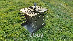 Doner Kebab, Shawarma, Grill, Wood Fire, Two Sided, Collapsible, Portable 3 mm