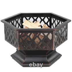 EXTRA LARGE Steel Outdoor Fire Pit Bowl Round Patio Fire Outdoor Log Coal Fire