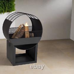 ElectriQ Fireplace Style Wood Burning Outdoor Garden Fire Pit eiqfpc11