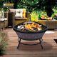 Extra Large Outdoor Fire Pit Round Bowl Vintage Copper Effect Patio Garden